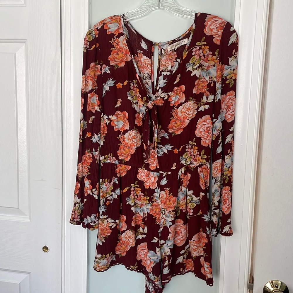 Floral Long sleeve romper
